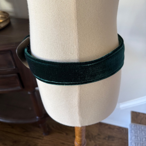 Flawed Free People Evalina Green Velvet Belt SM/M - Picture 10 of 10